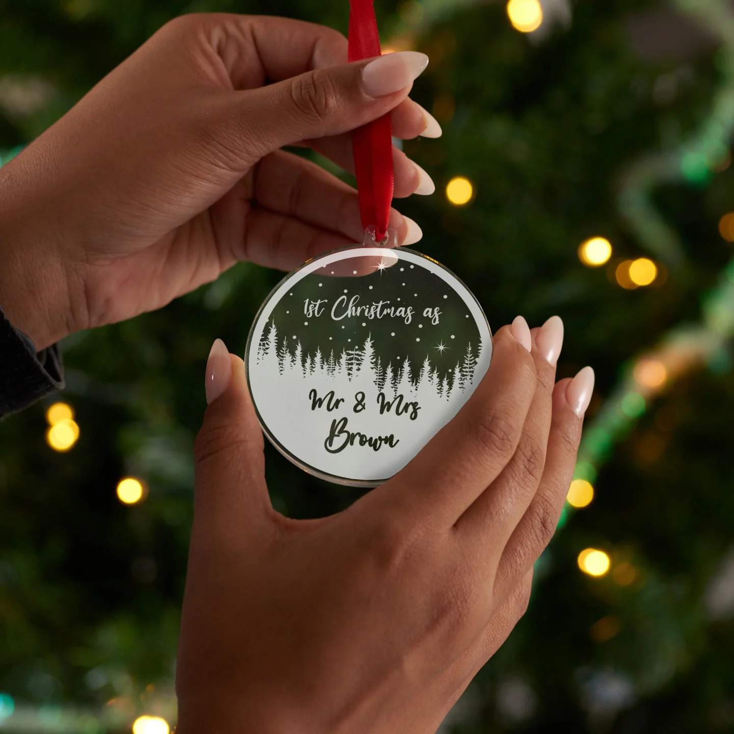 First Christmas As Mr & Mrs Christmas Bauble - Image 3