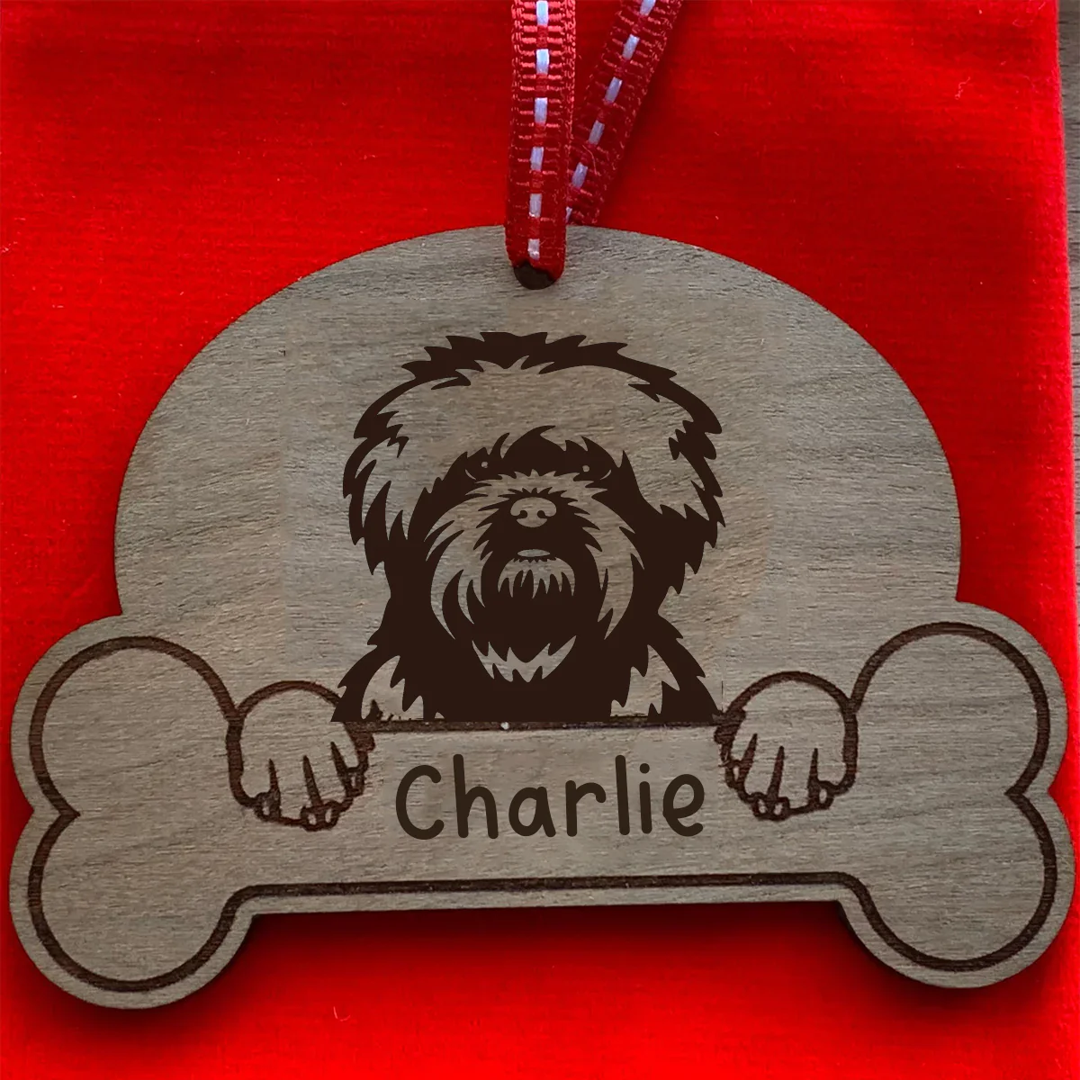 Personalised Dog Breed & Name Christmas Decoration - Image 3
