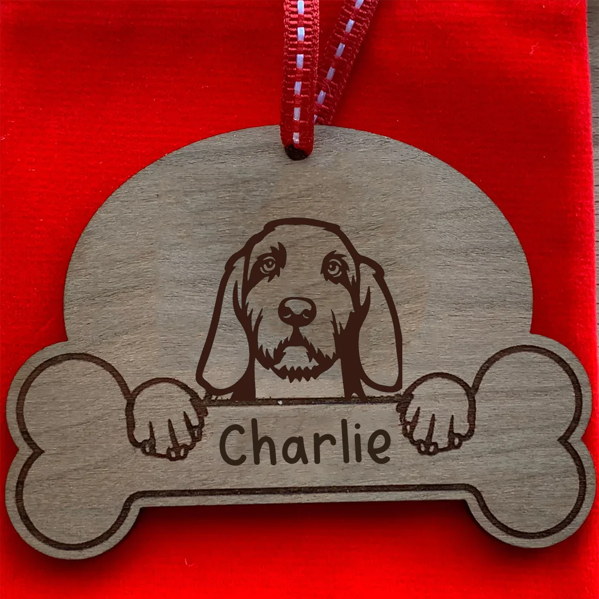 Personalised Dog Breed & Name Christmas Decoration - Image 46