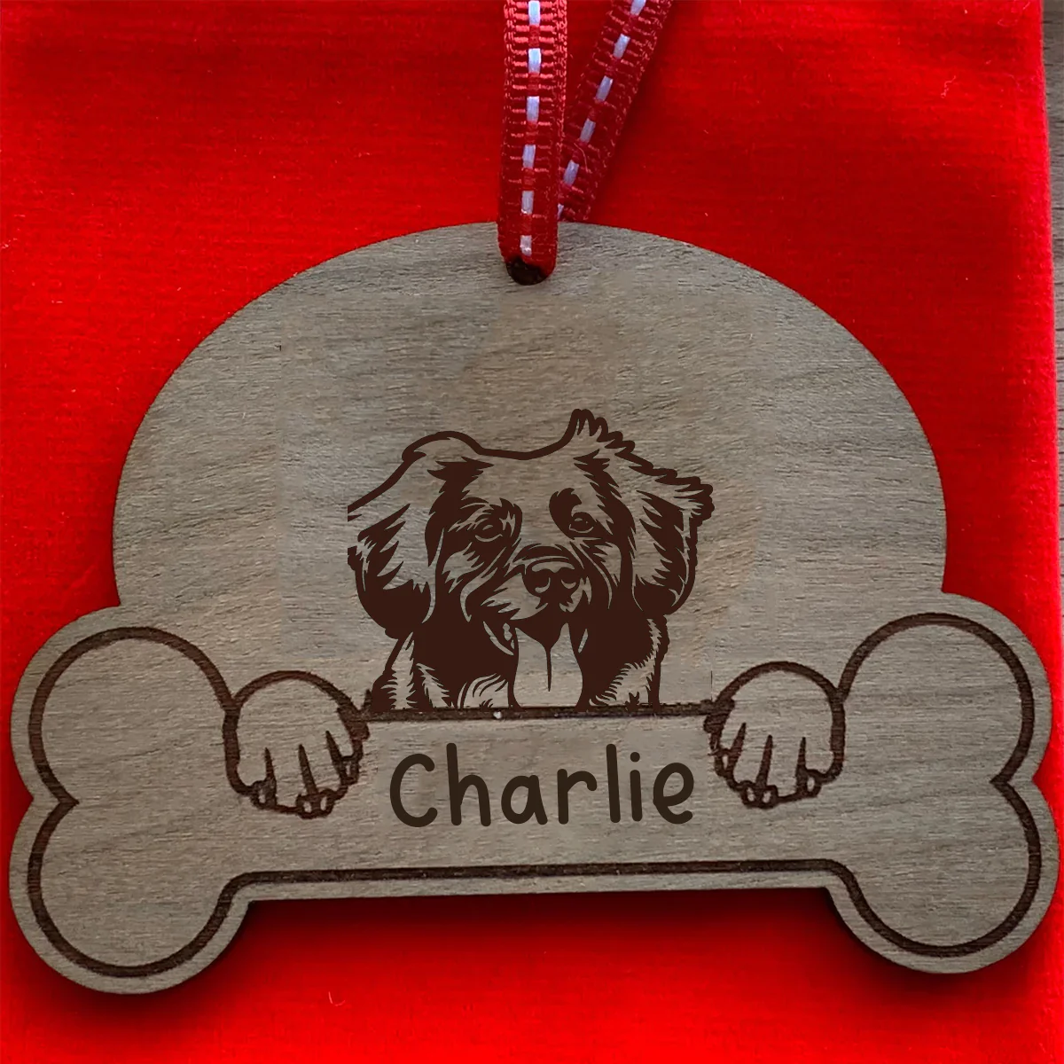 Personalised Dog Breed & Name Christmas Decoration - Image 64