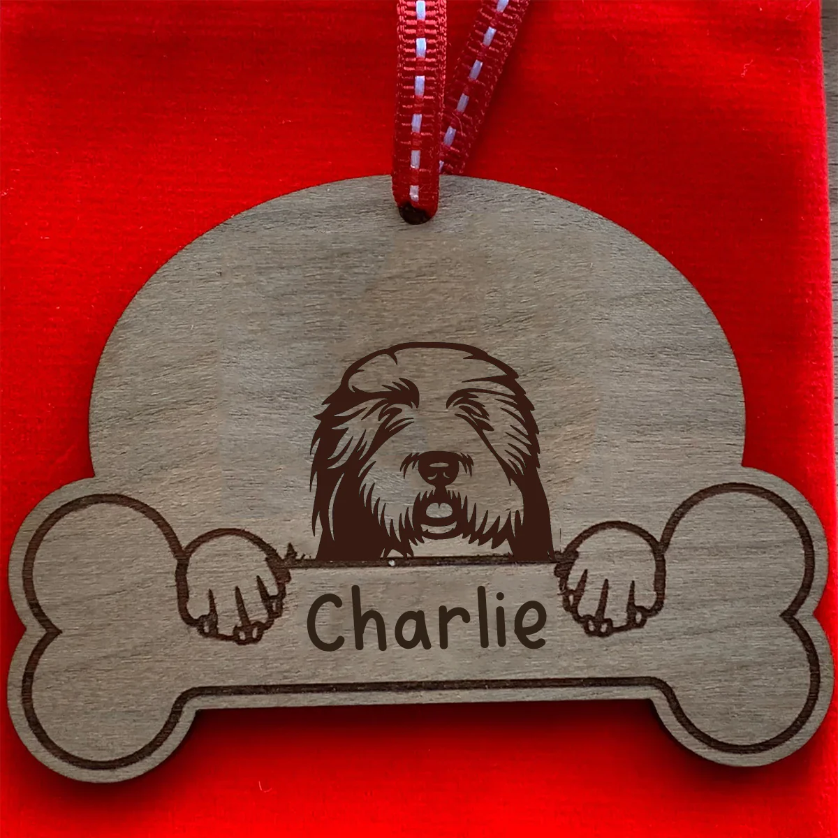 Personalised Dog Breed & Name Christmas Decoration - Image 65