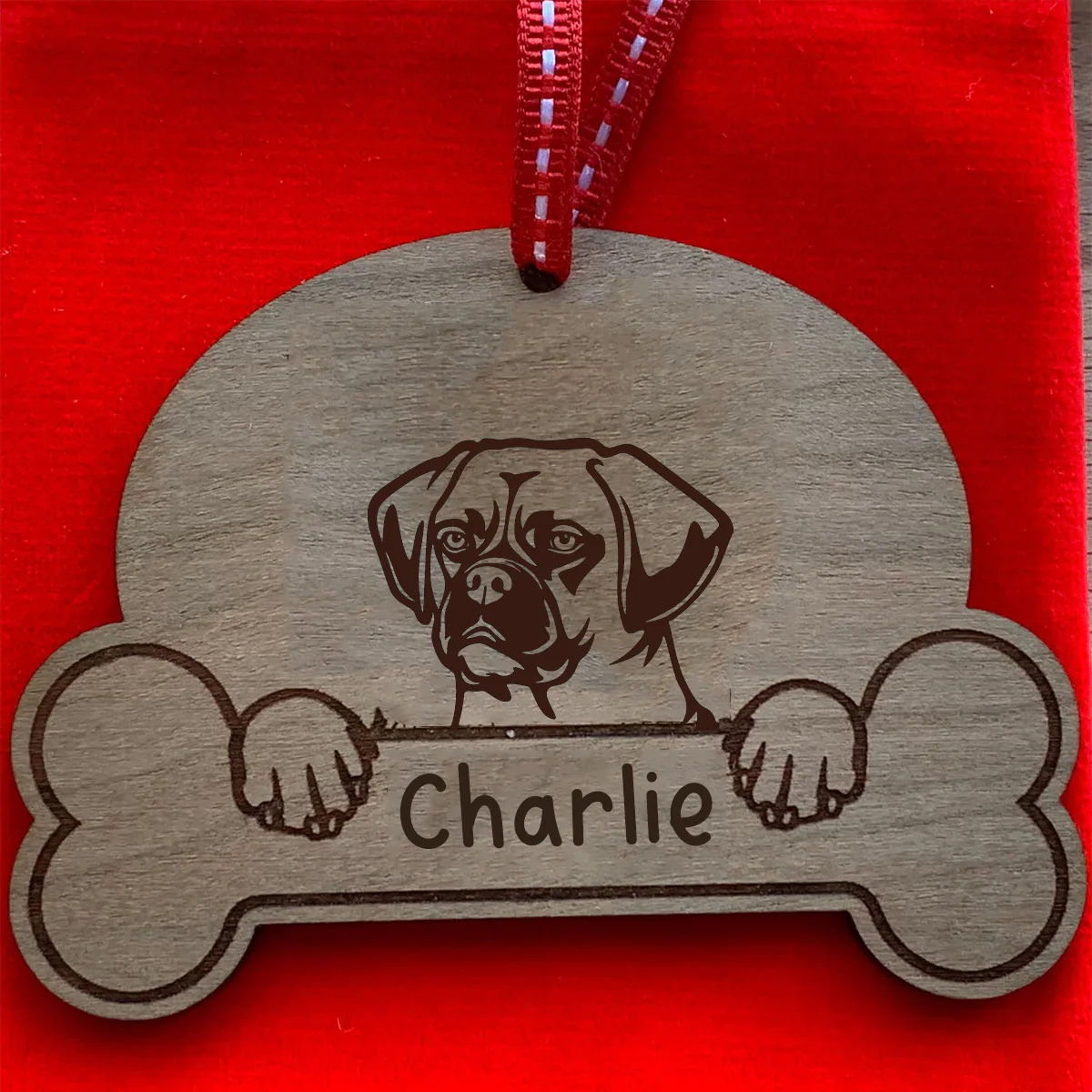 Personalised Dog Breed & Name Christmas Decoration - Image 72