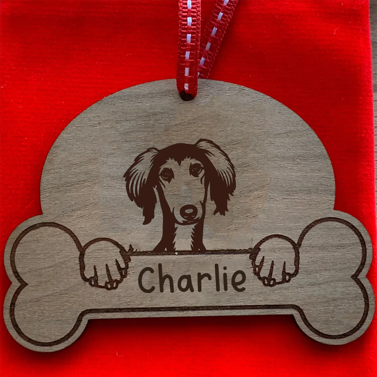 Personalised Dog Breed & Name Christmas Decoration - Image 76