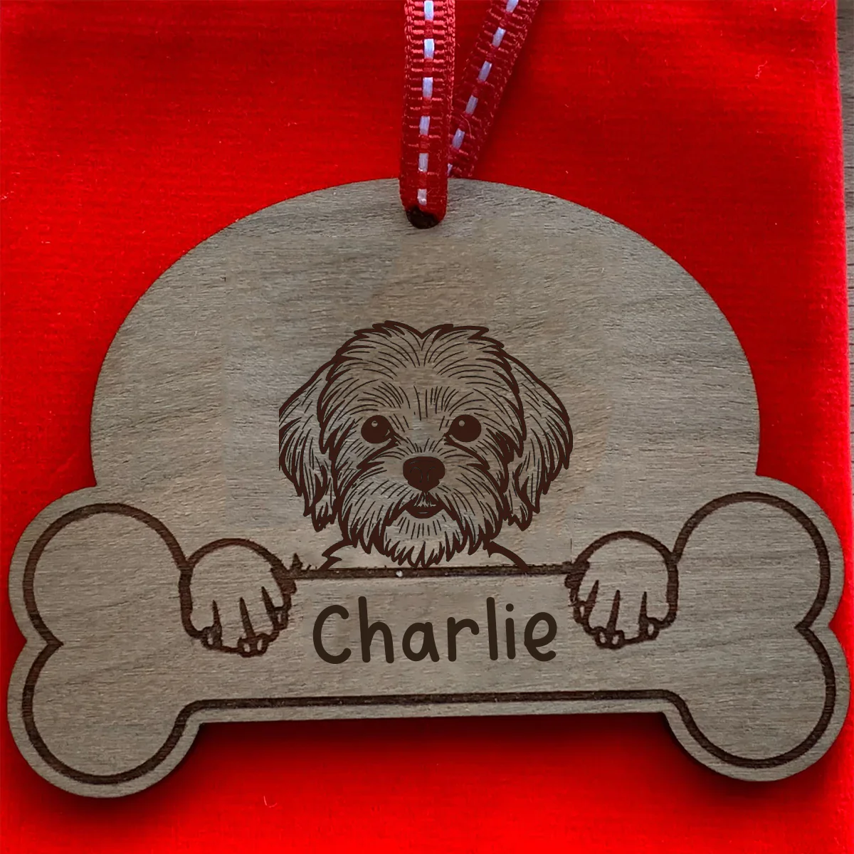 Personalised Dog Breed & Name Christmas Decoration - Image 83