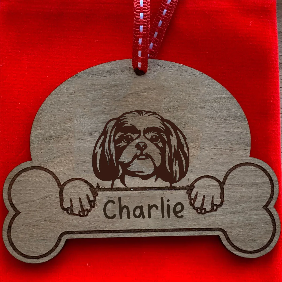 Personalised Dog Breed & Name Christmas Decoration - Image 84