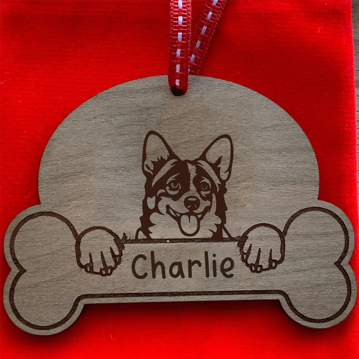 Personalised Dog Breed & Name Christmas Decoration - Image 90