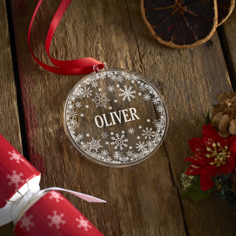 Personalised Snowflake Christmas Decoration - Image 3