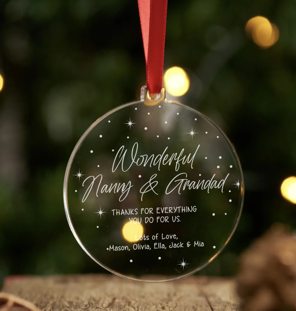 Wonderful Grandparents Christmas Bauble